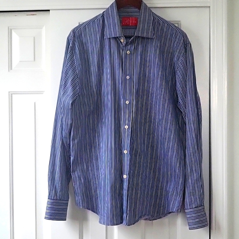 Rufus Long Sleeve Button Down Shirt 100% Cotton